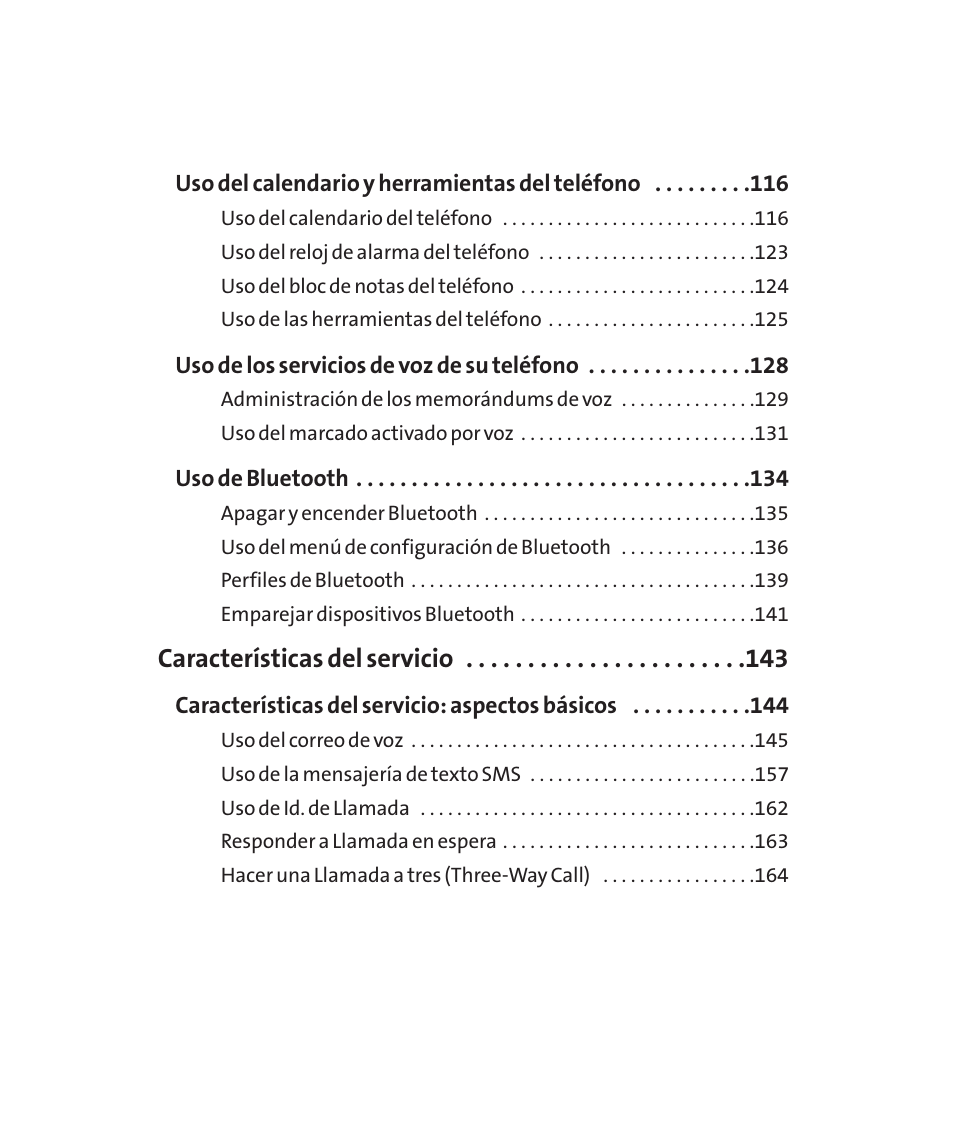 Características del servicio | LG 160 User Manual | Page 203 / 416