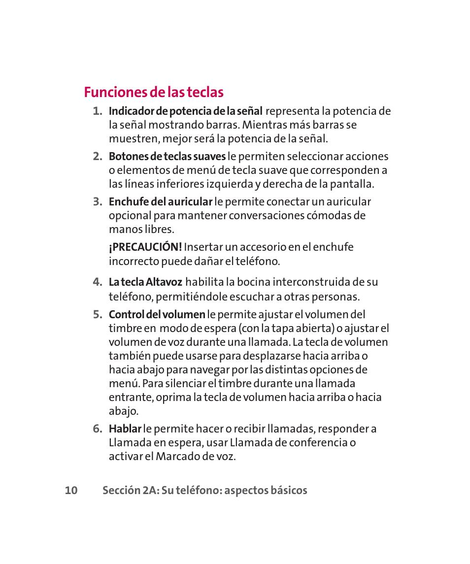 Funciones de las teclas | LG 160 User Manual | Page 220 / 416