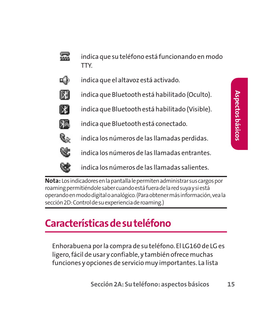 Características de su teléfono | LG 160 User Manual | Page 225 / 416