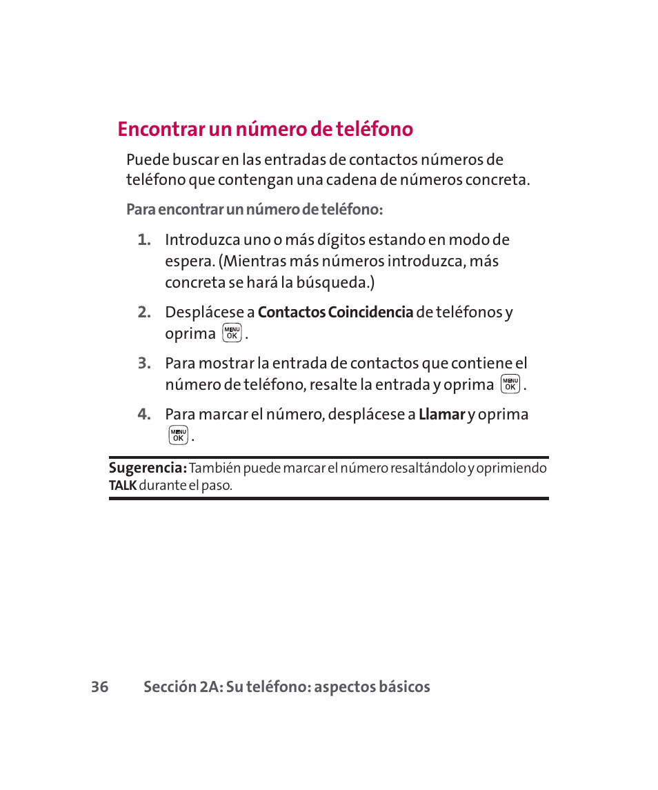 Encontrar un número de teléfono | LG 160 User Manual | Page 246 / 416