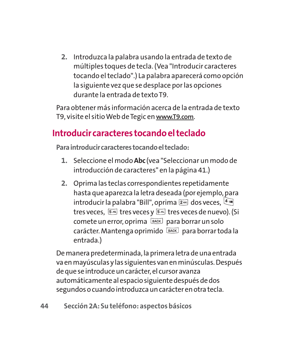 Introducir caracteres tocando el teclado | LG 160 User Manual | Page 254 / 416