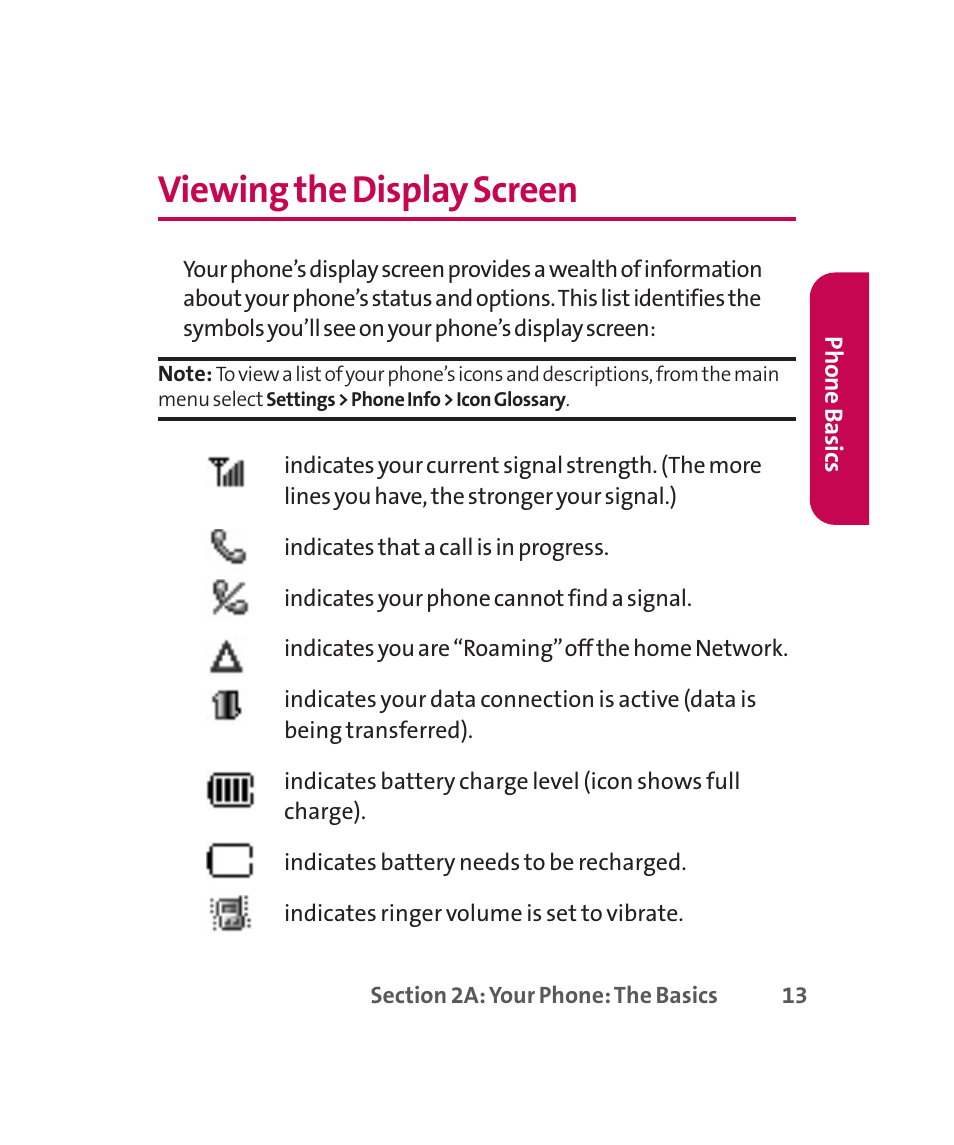 Viewing the display screen | LG 160 User Manual | Page 26 / 416