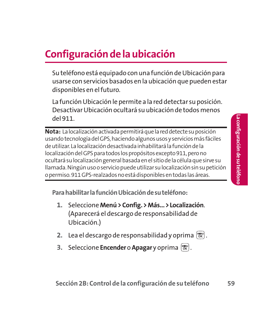 Configuración de la ubicación | LG 160 User Manual | Page 269 / 416