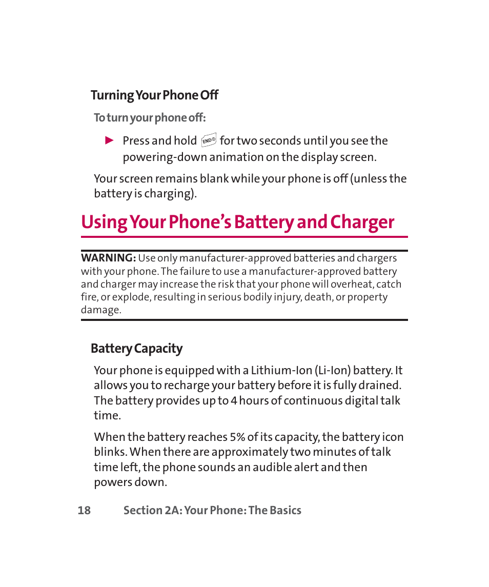 Using your phone’s battery and charger | LG 160 User Manual | Page 31 / 416