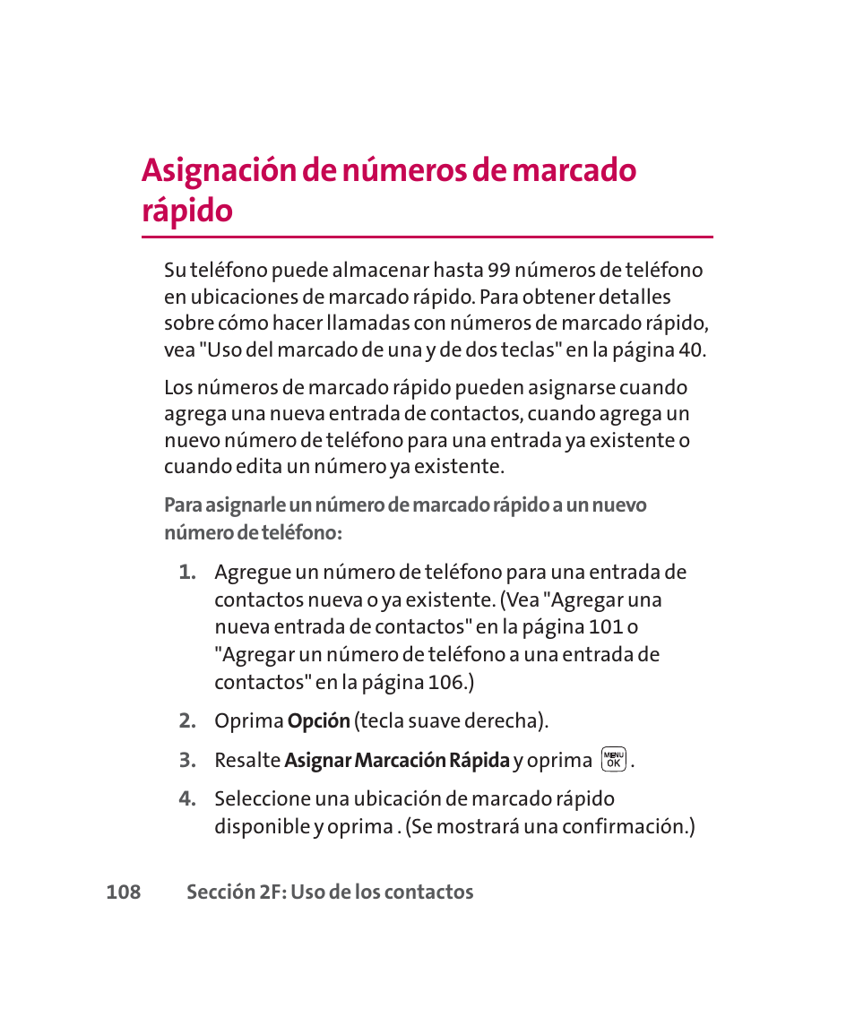 Asignación de números de marcado rápido | LG 160 User Manual | Page 318 / 416