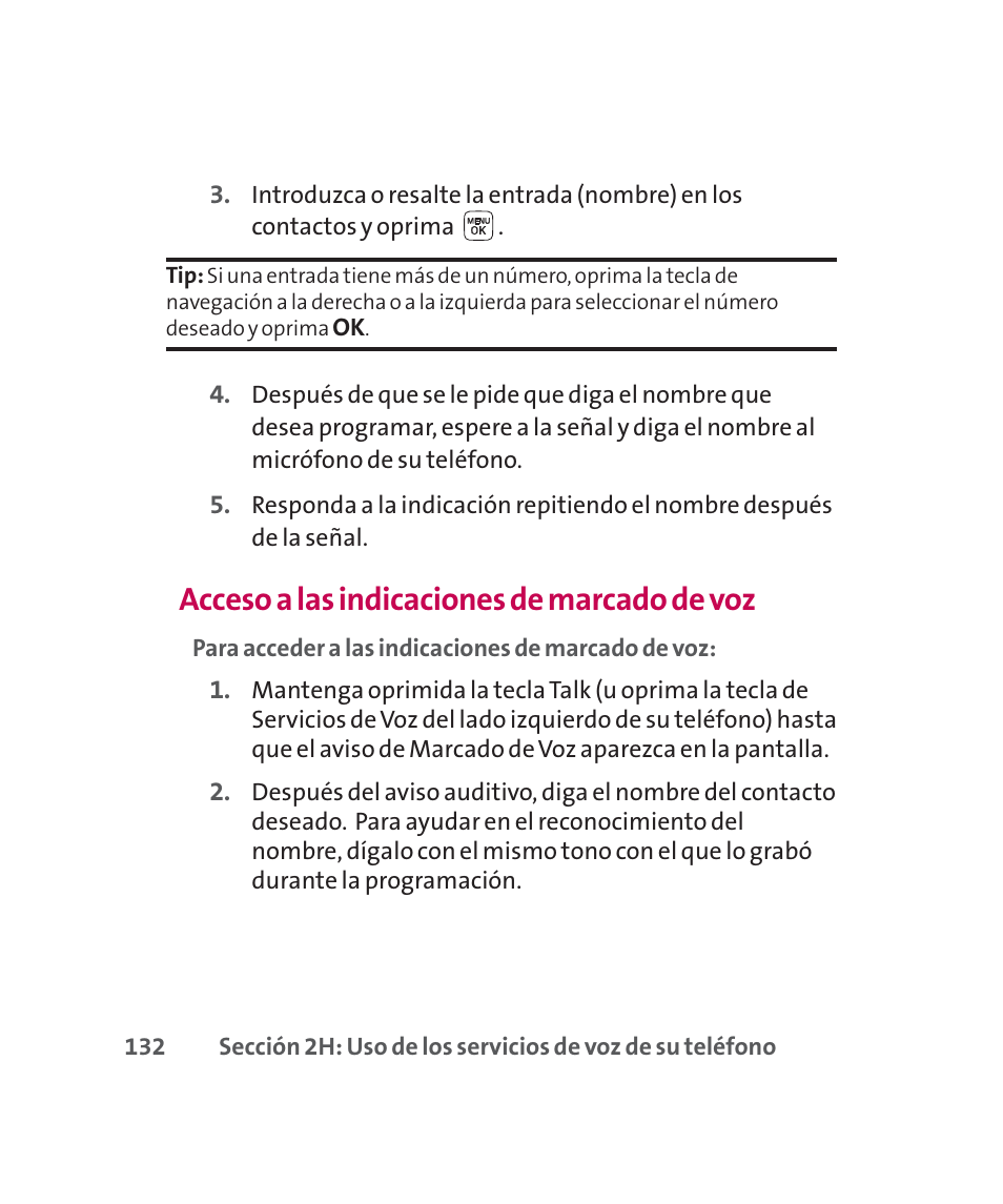 Acceso a las indicaciones de marcado de voz | LG 160 User Manual | Page 342 / 416