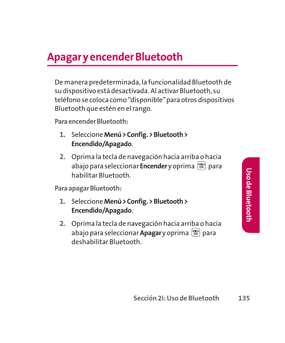 Apagar y encender bluetooth | LG 160 User Manual | Page 345 / 416