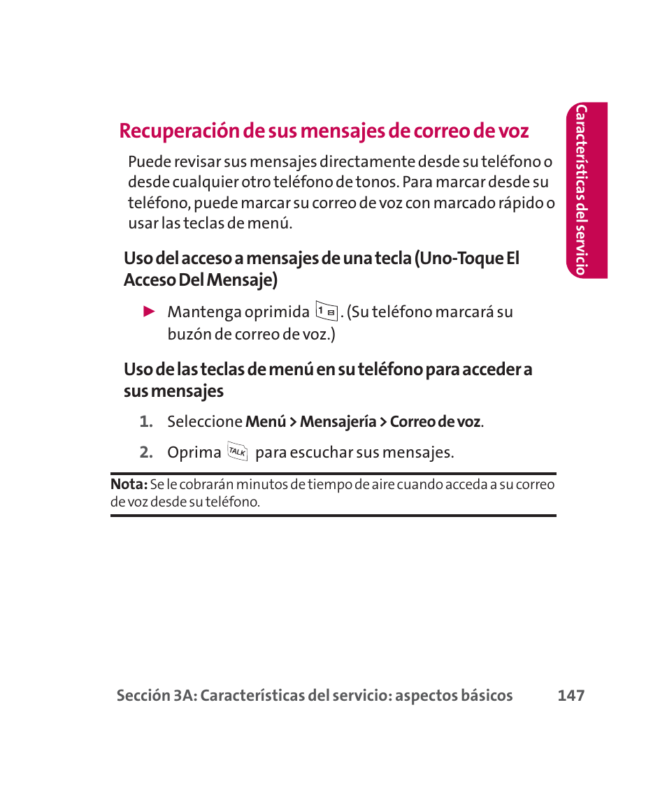 Recuperación de sus mensajes de correo de voz | LG 160 User Manual | Page 357 / 416