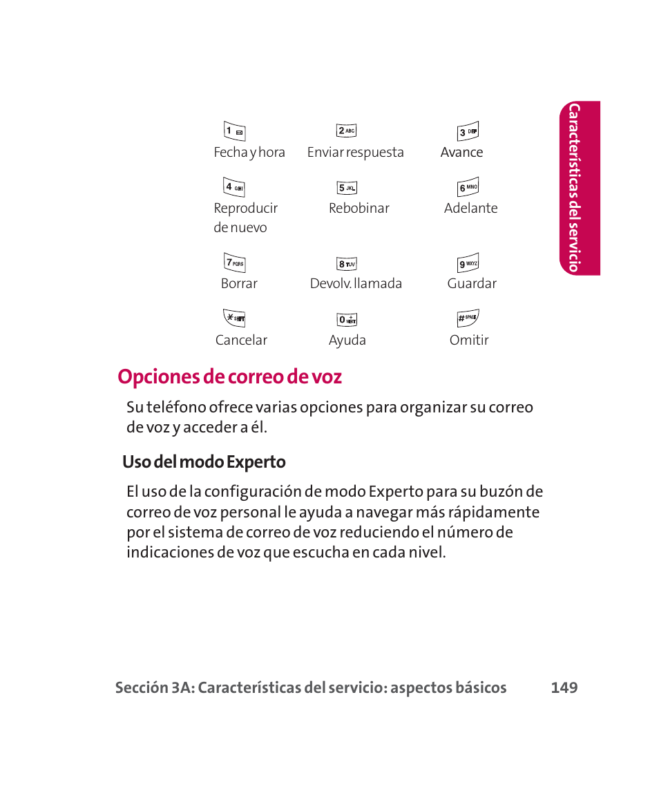 Opciones de correo de voz, Uso del modo experto | LG 160 User Manual | Page 359 / 416