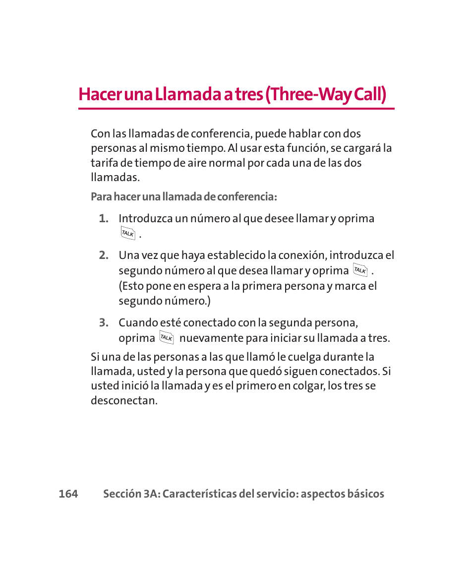 Hacer una llamadaa tres (three-way call) | LG 160 User Manual | Page 374 / 416