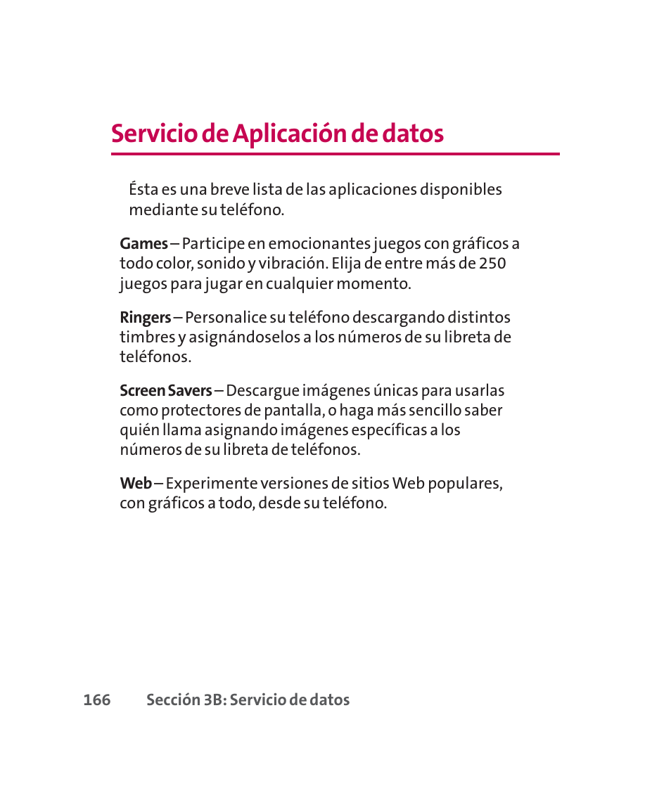 Servicio de aplicación de datos | LG 160 User Manual | Page 376 / 416