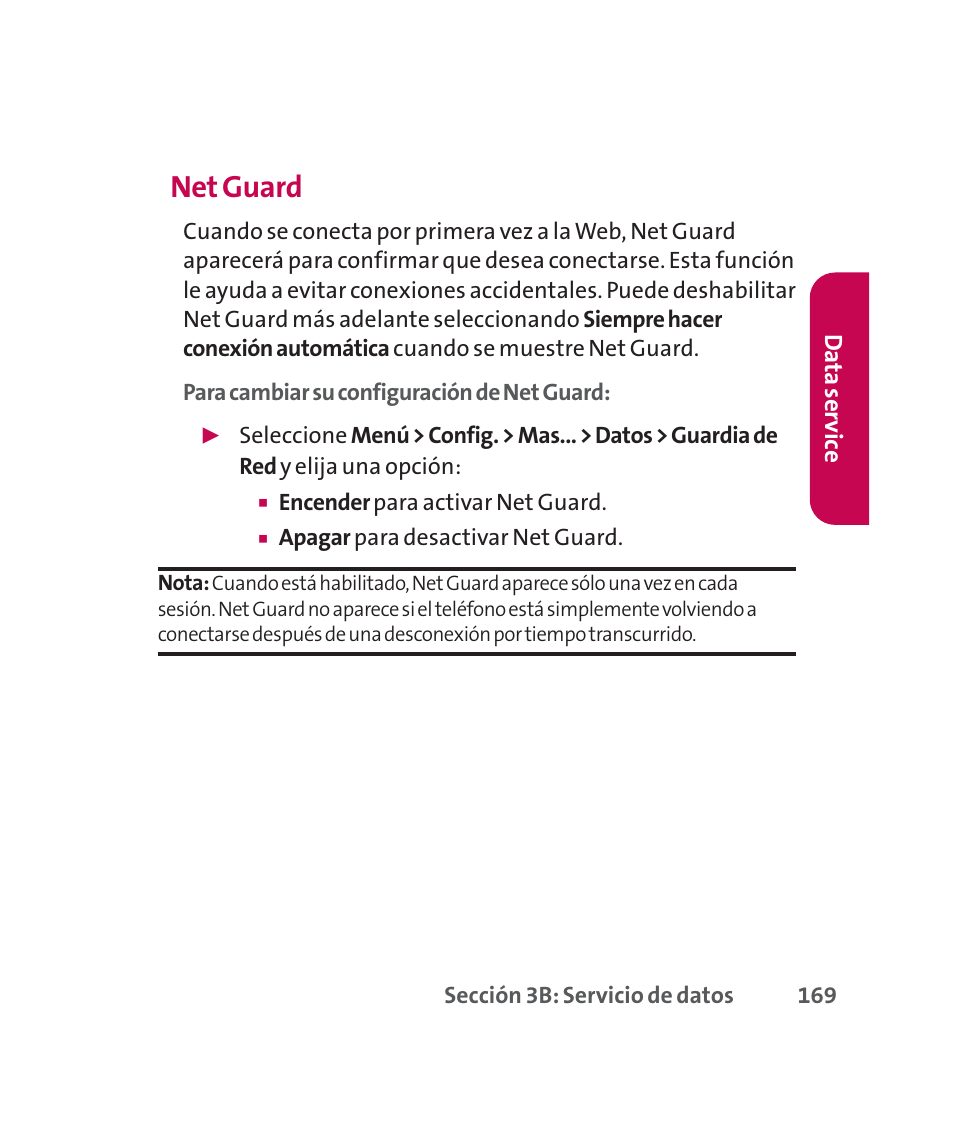 Net guard | LG 160 User Manual | Page 379 / 416