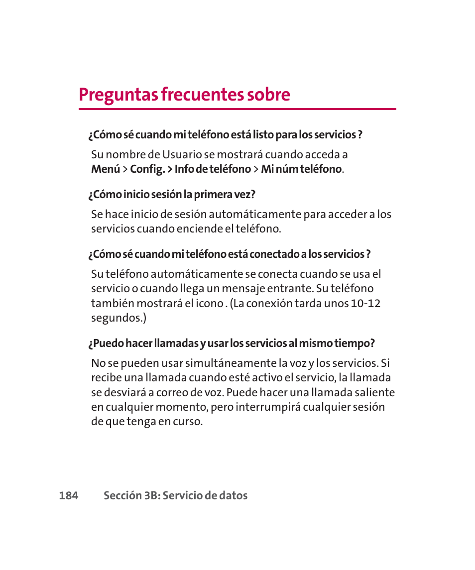 Preguntas frecuentes sobre | LG 160 User Manual | Page 394 / 416