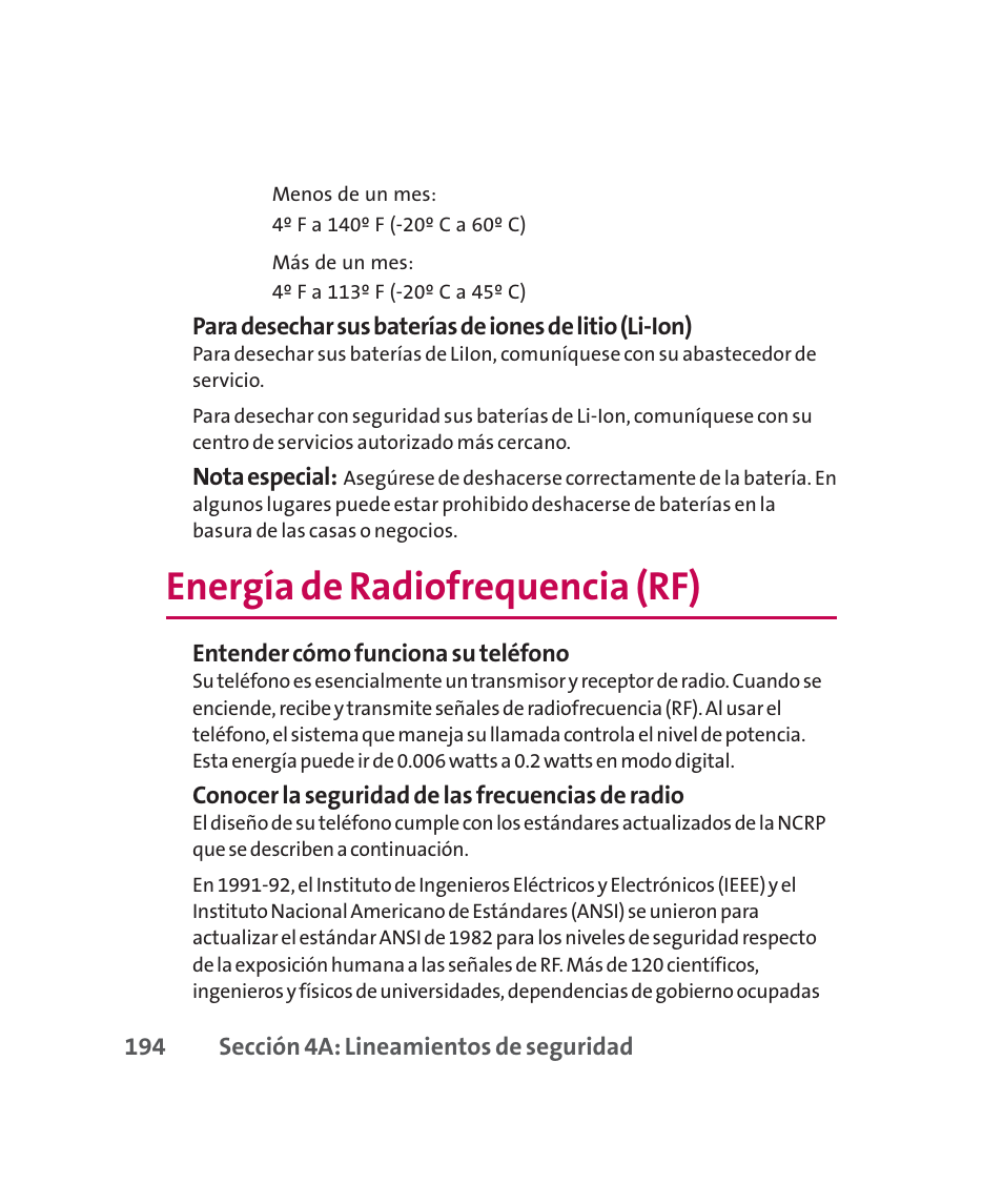 Energía de radiofrequencia (rf) | LG 160 User Manual | Page 404 / 416