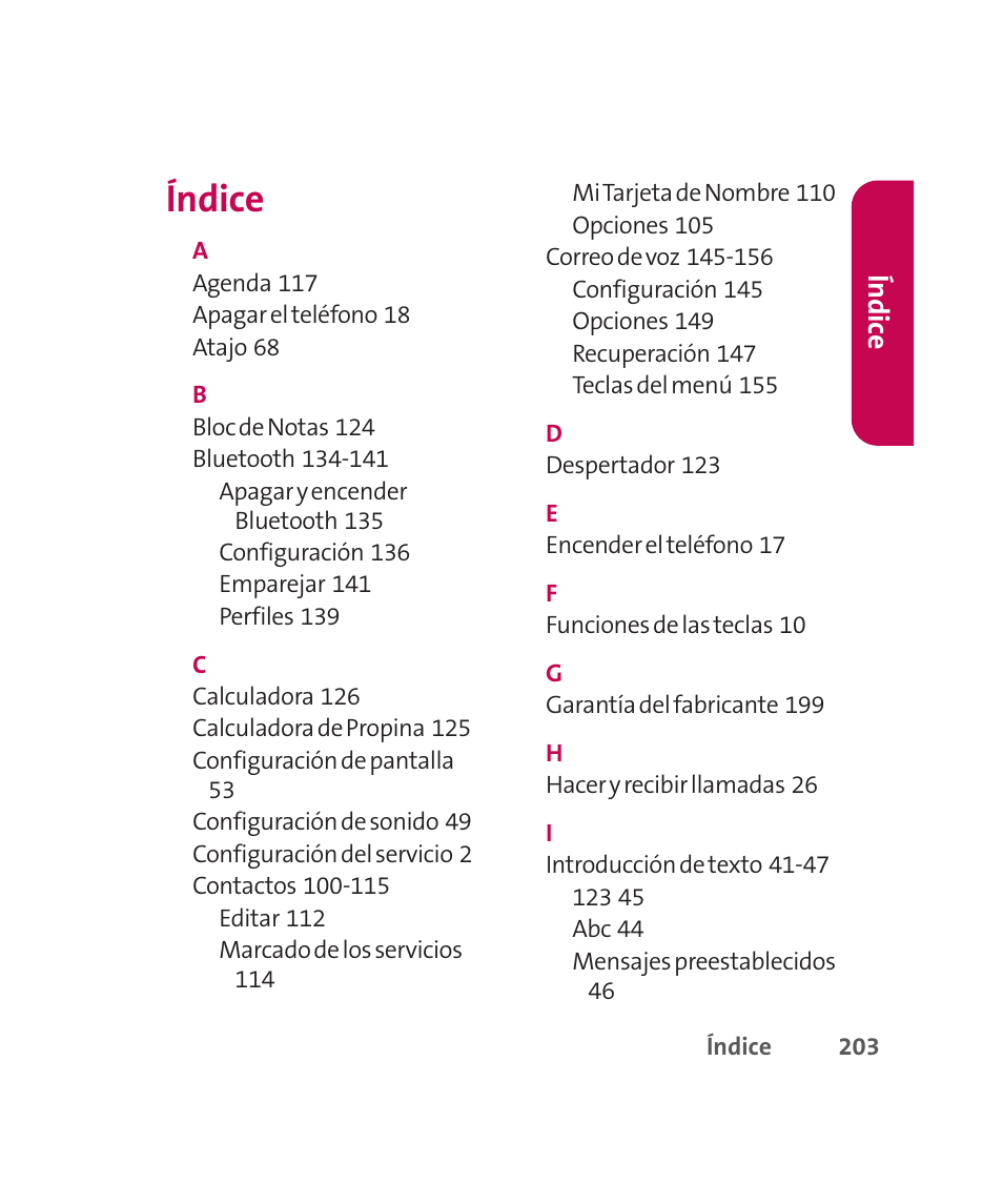 Índice | LG 160 User Manual | Page 413 / 416