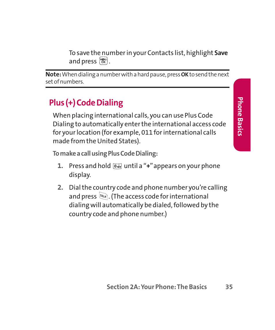 Plus (+) code dialing | LG 160 User Manual | Page 48 / 416