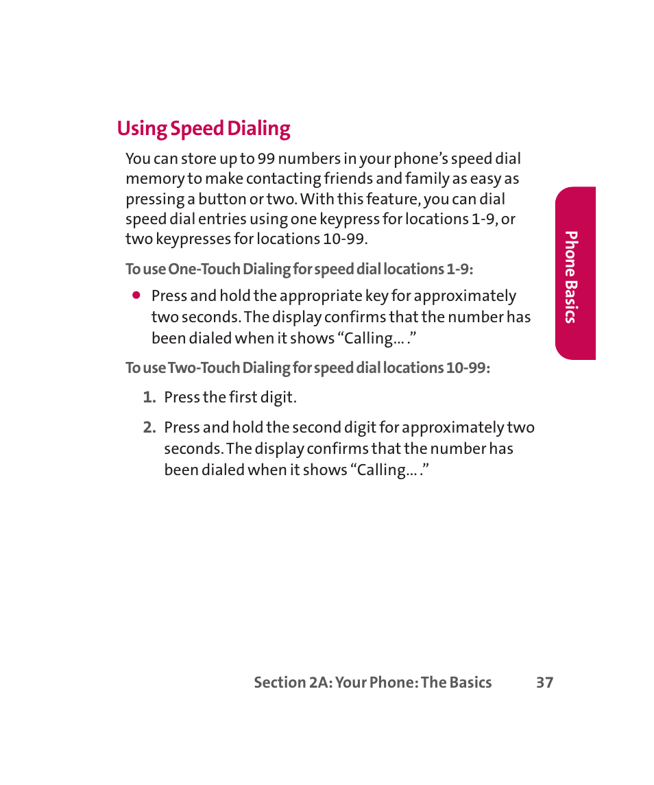 Using speed dialing | LG 160 User Manual | Page 50 / 416