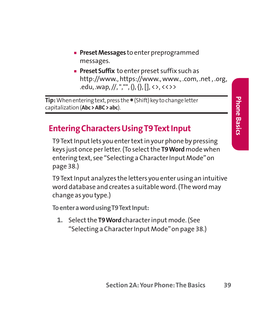 Entering characters using t9 text input | LG 160 User Manual | Page 52 / 416