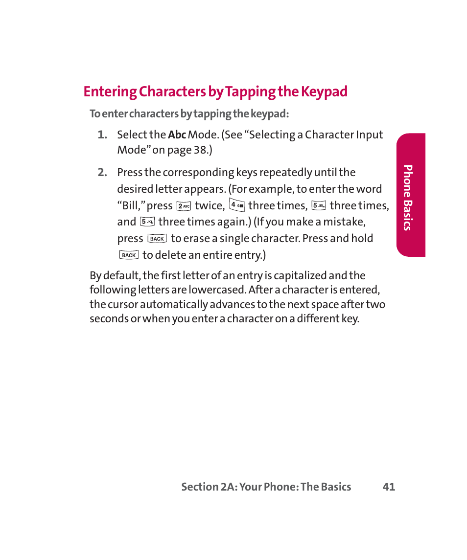 Entering characters by tapping the keypad | LG 160 User Manual | Page 54 / 416