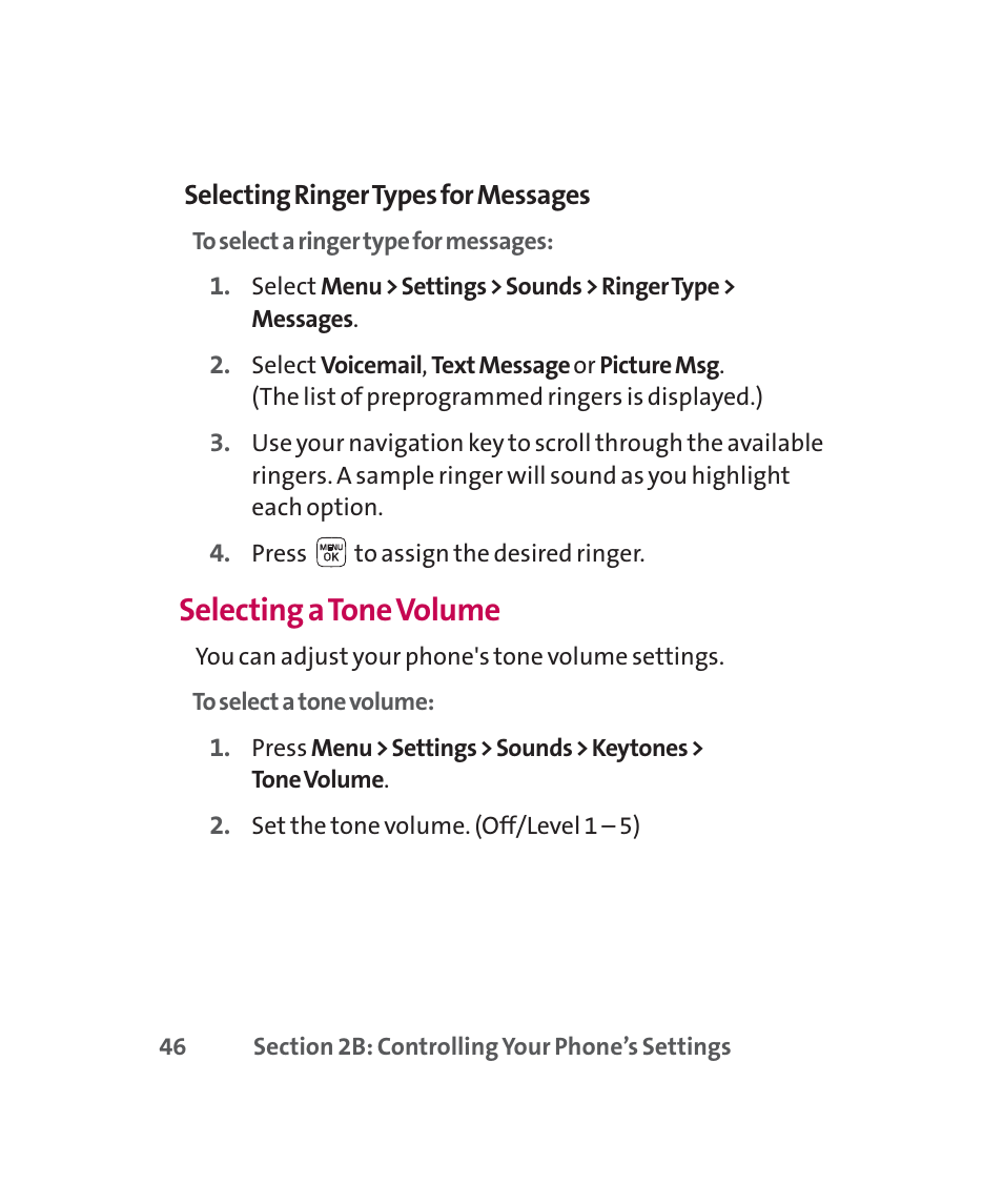 Selecting a tone volume | LG 160 User Manual | Page 59 / 416