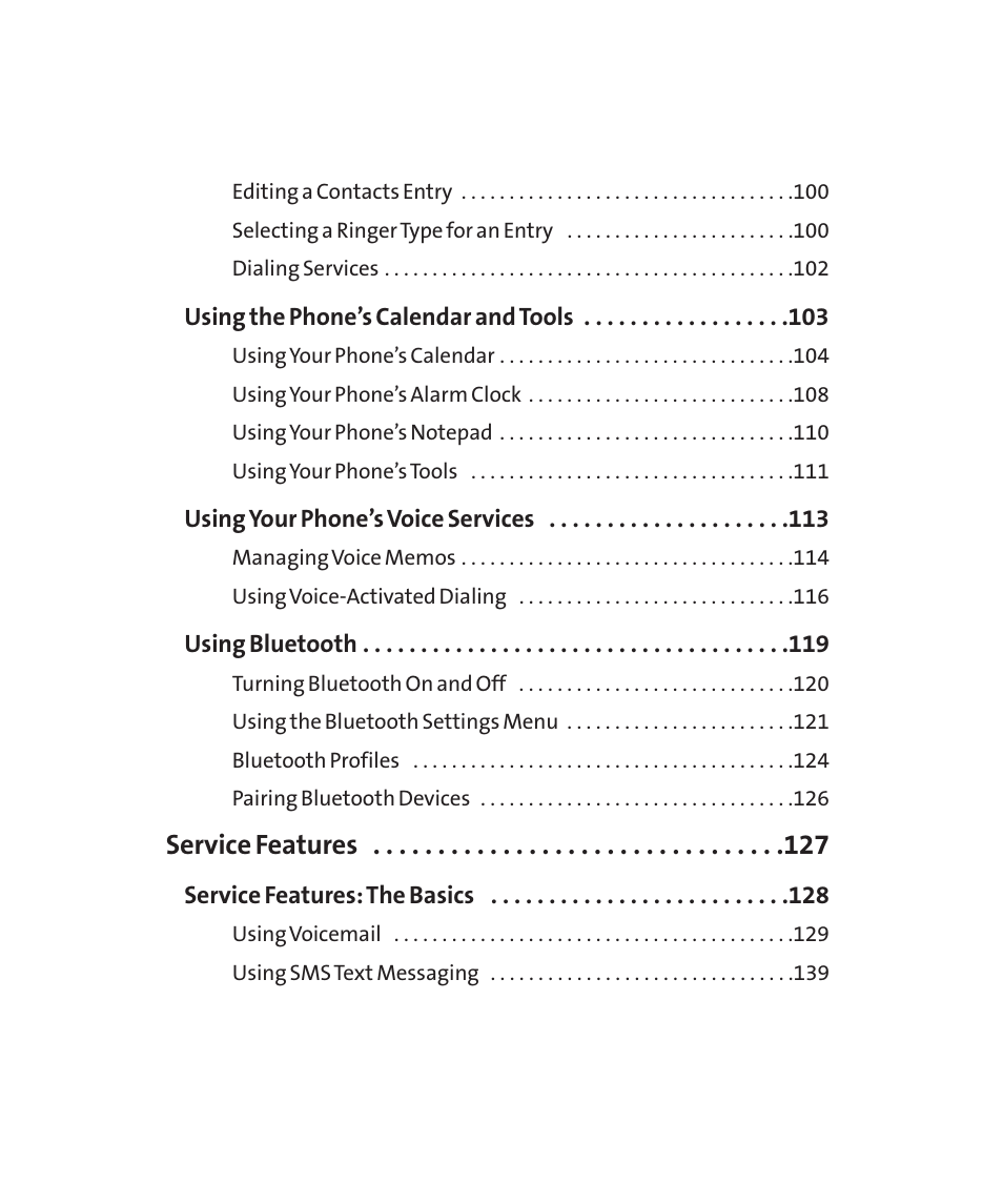 Service features | LG 160 User Manual | Page 6 / 416
