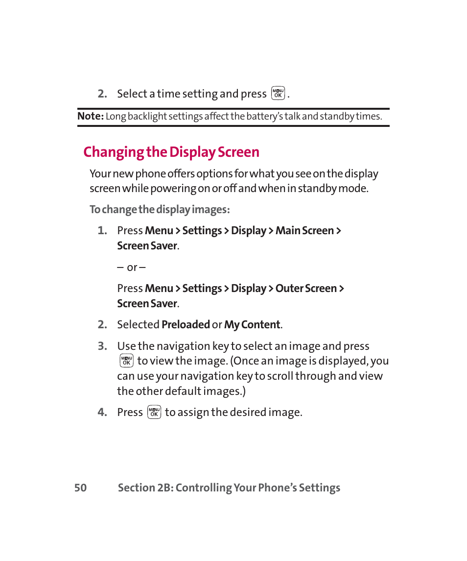 Changing the display screen | LG 160 User Manual | Page 63 / 416