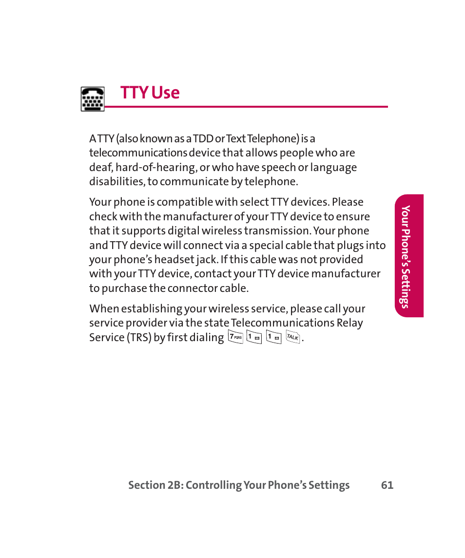 Tty use | LG 160 User Manual | Page 74 / 416