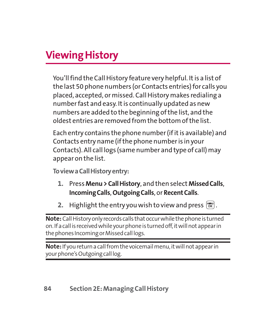 Viewing history | LG 160 User Manual | Page 97 / 416