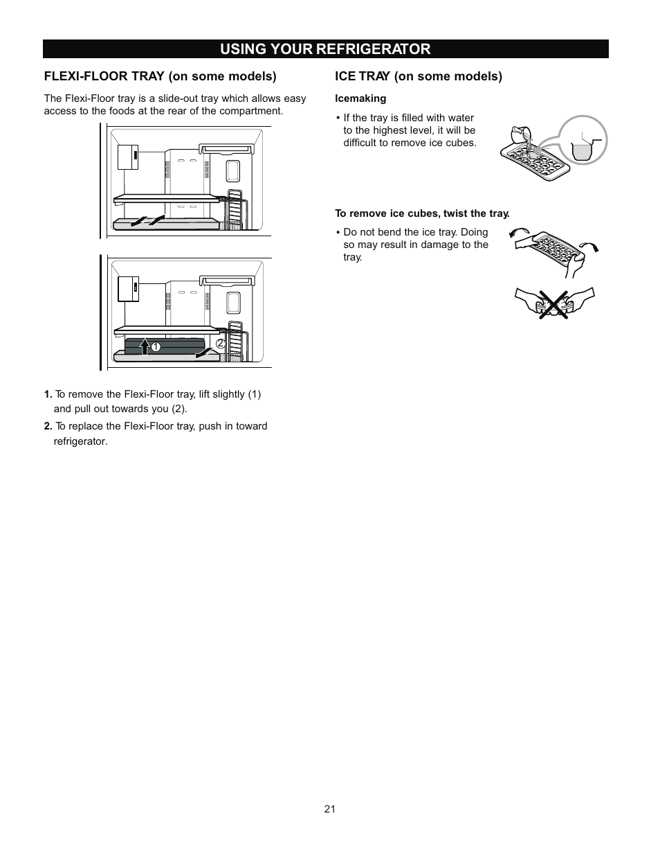 Using your refrigerator | LG LRT 1933 User Manual | Page 21 / 33