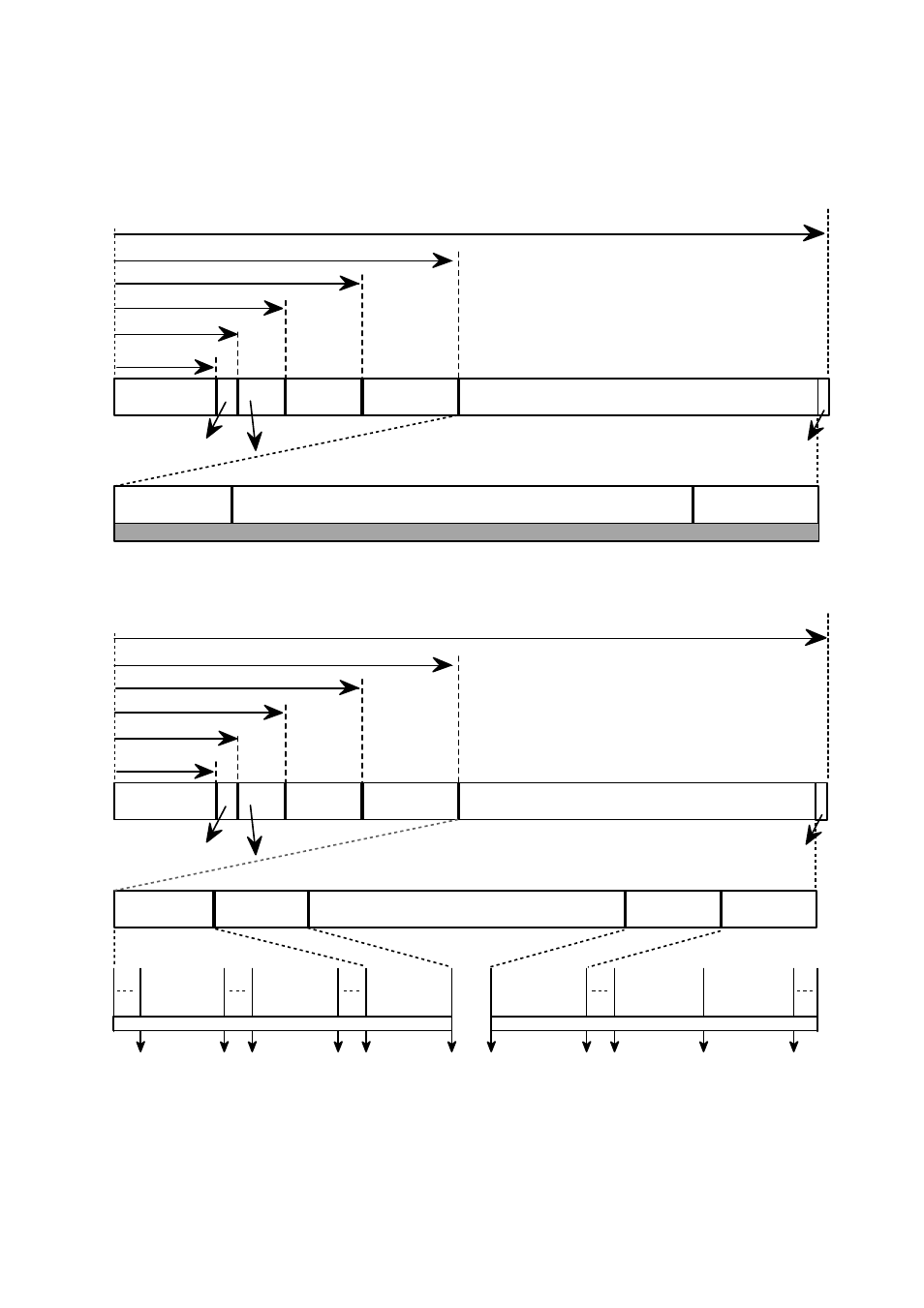 1) layout of dvd-rom disc, Diameter 120 mm, Disc center | Diameter 120 mm disc center, 2) layout of dvd+r disc | LG GSA-4167B User Manual | Page 30 / 86