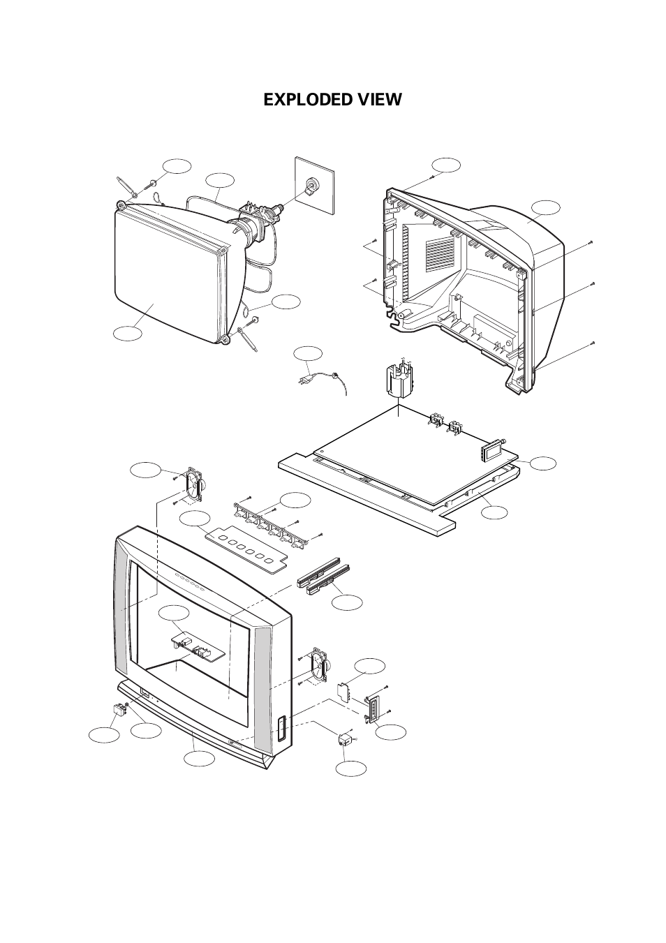 Exploded view | LG CT-25/29M60VE/VQ User Manual | Page 22 / 33