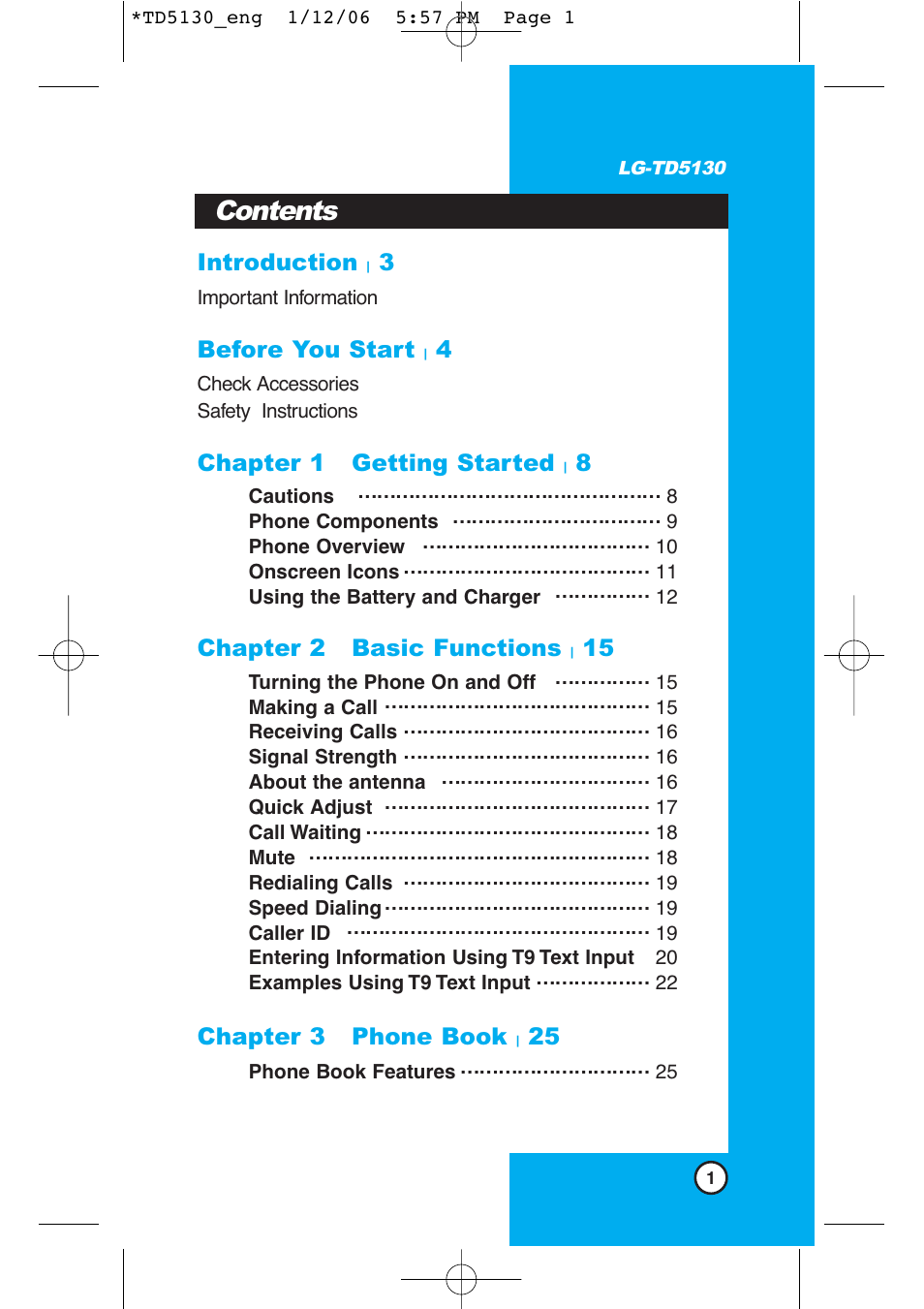 LG -TD5130 User Manual | Page 2 / 92