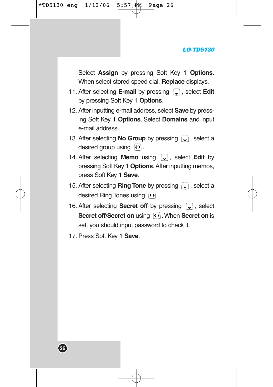 LG -TD5130 User Manual | Page 27 / 92