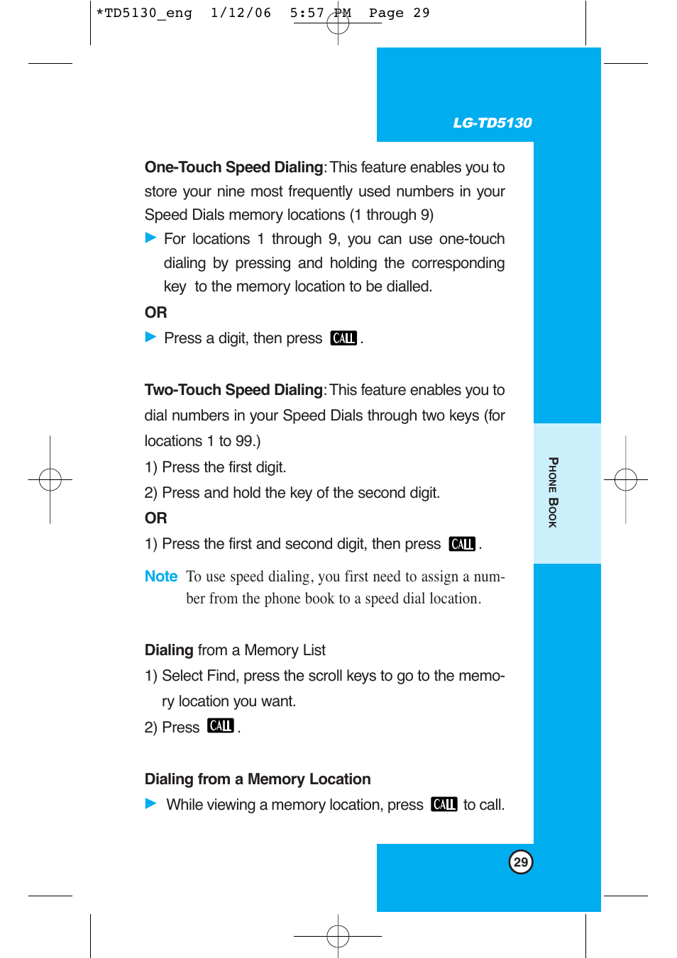 LG -TD5130 User Manual | Page 30 / 92