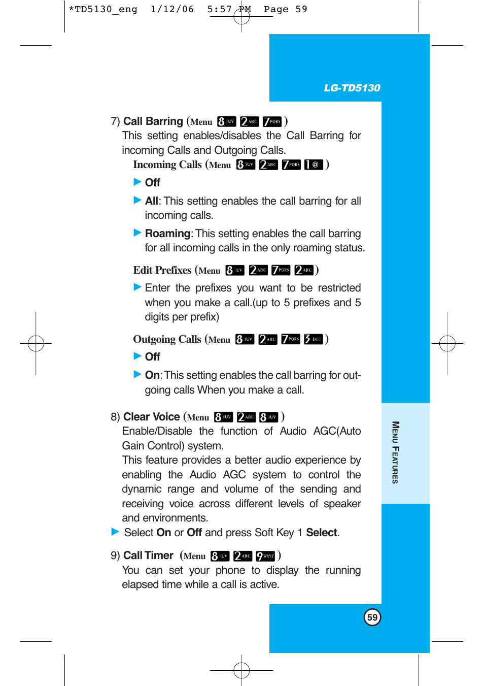 LG -TD5130 User Manual | Page 60 / 92