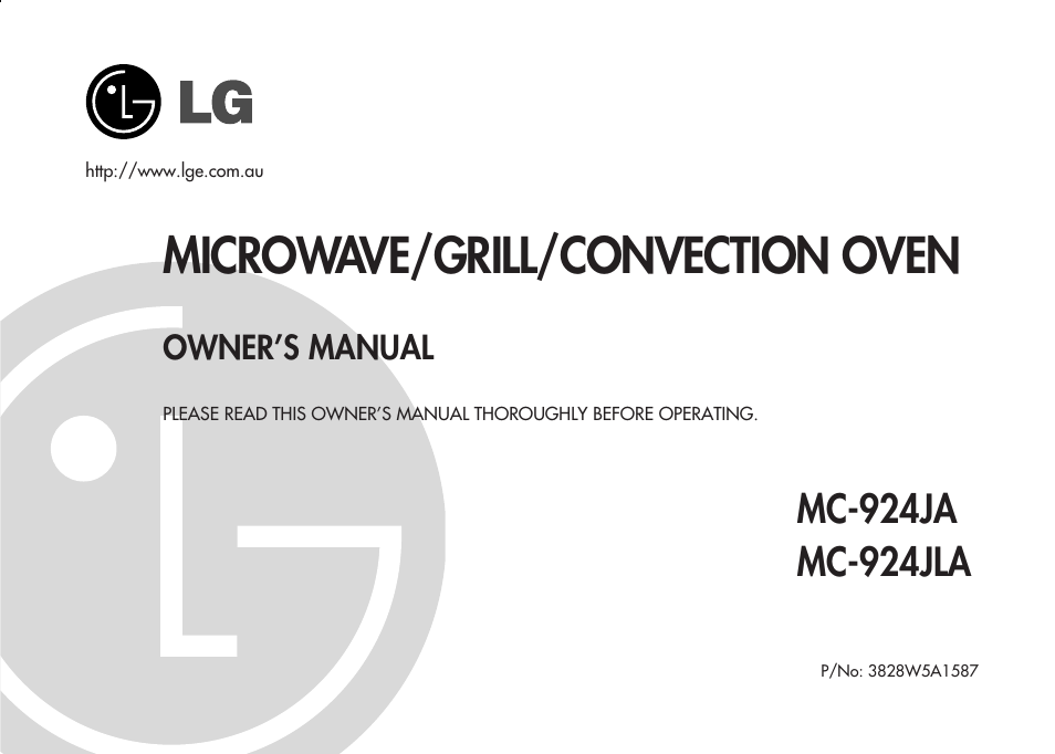 LG MC-924JLA User Manual | 35 pages