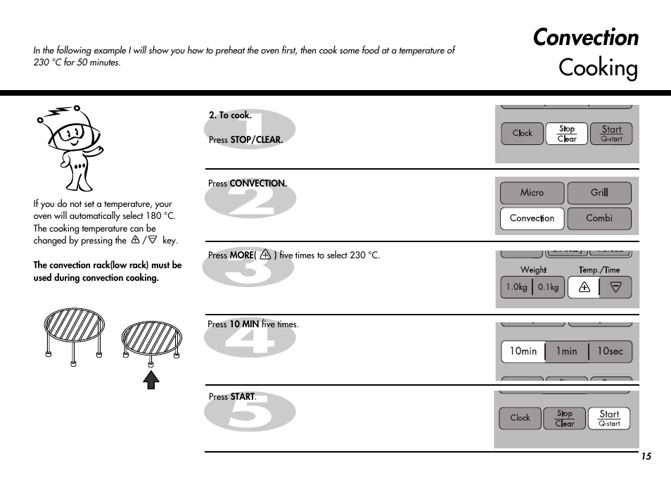 Convection cooking | LG MC-924JLA User Manual | Page 15 / 35