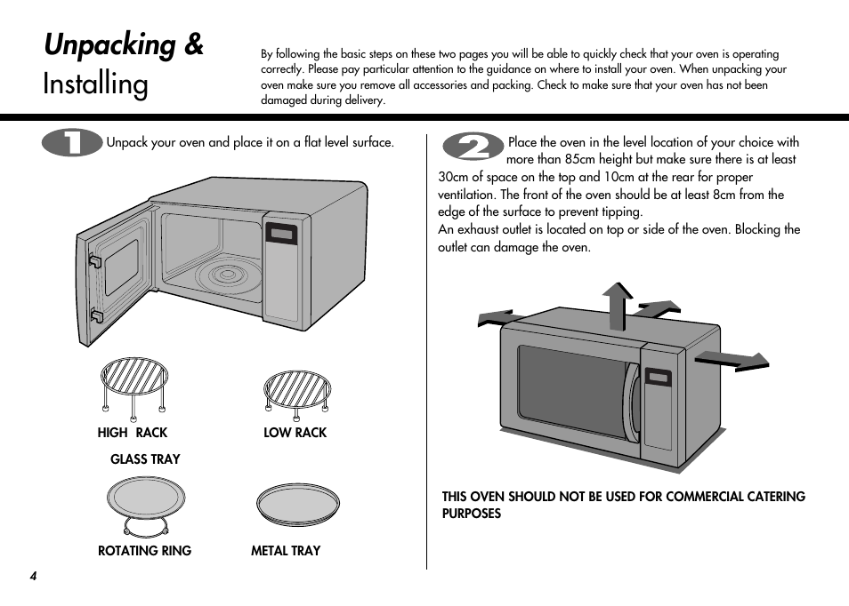 Unpacking & installing | LG MC-924JLA User Manual | Page 4 / 35