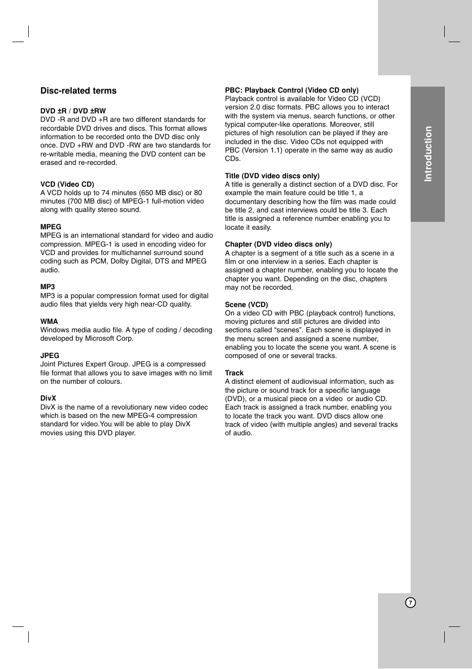 Introduction | LG DVX9900H User Manual | Page 7 / 31