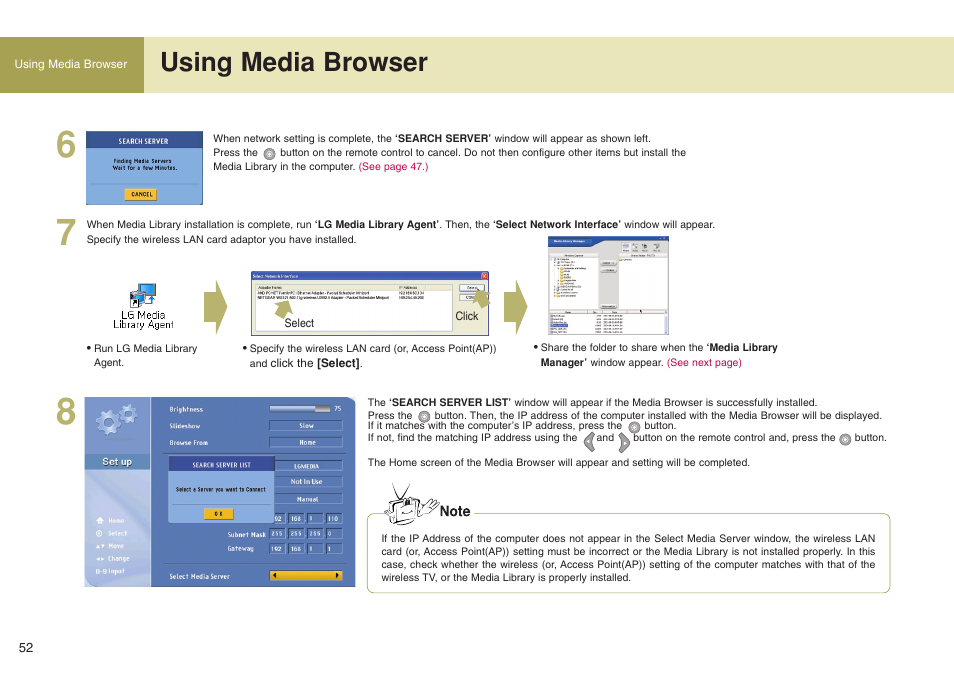 Using media browser | LG 15LW1RA User Manual | Page 52 / 68