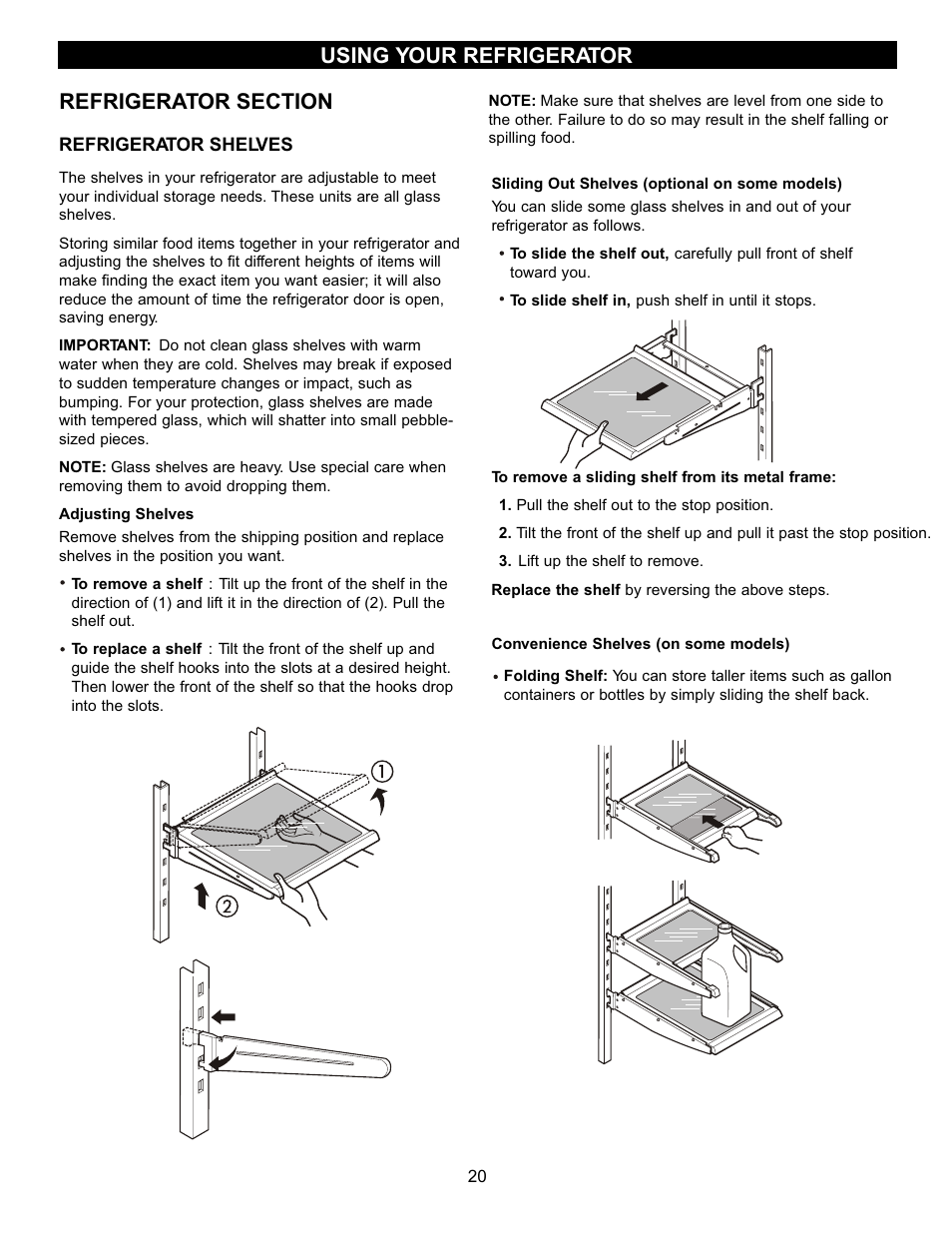 Using your refrigerator | LG LFC20740 User Manual | Page 20 / 36