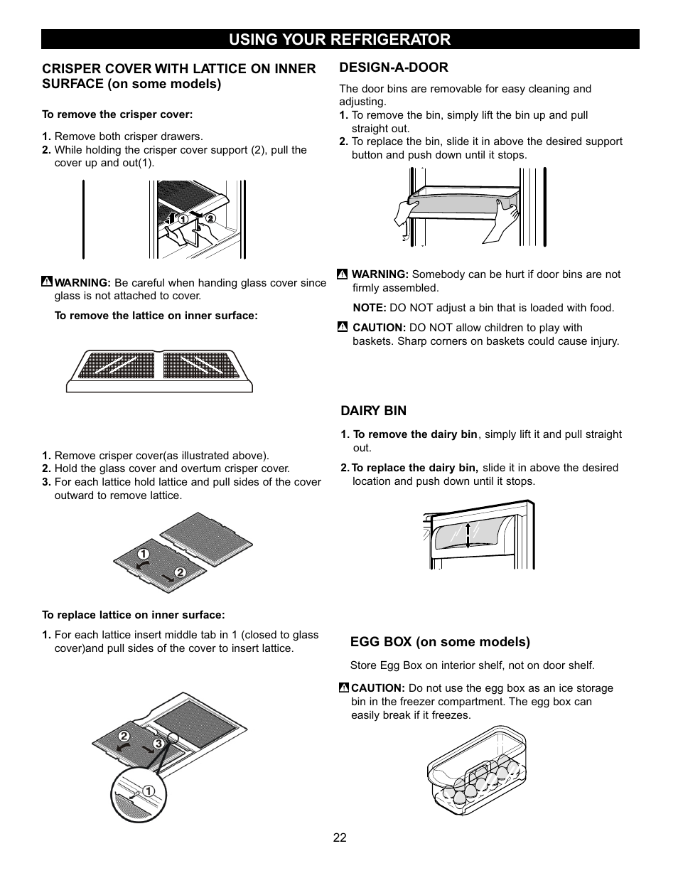 Using your refrigerator | LG LFC20740 User Manual | Page 22 / 36