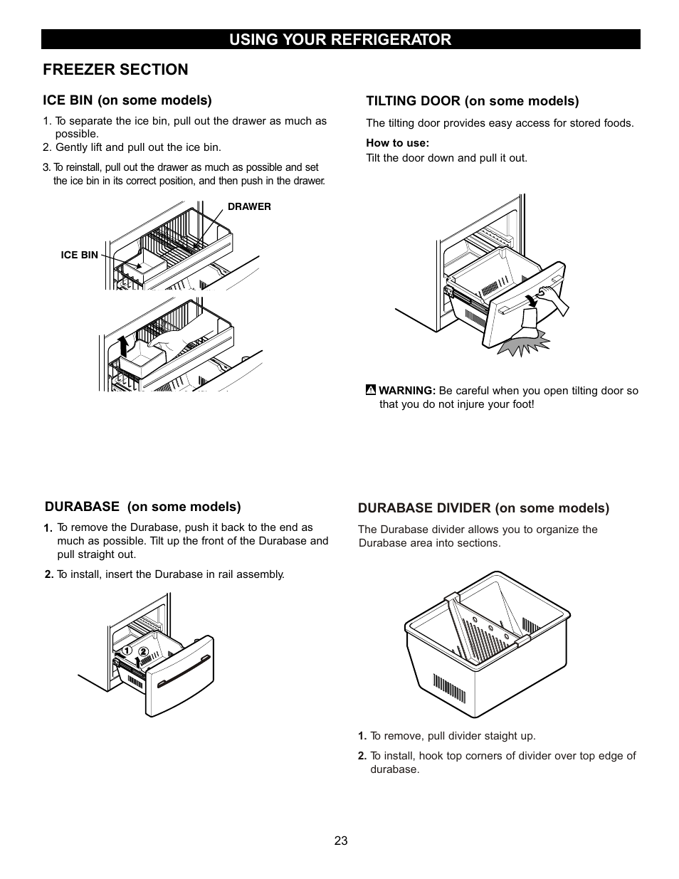 Using your refrigerator | LG LFC20740 User Manual | Page 23 / 36