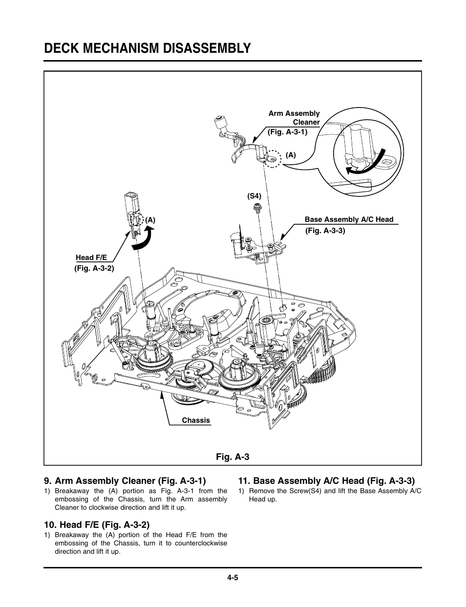 Deck mechanism disassembly | LG TL-AT130M User Manual | Page 42 / 80