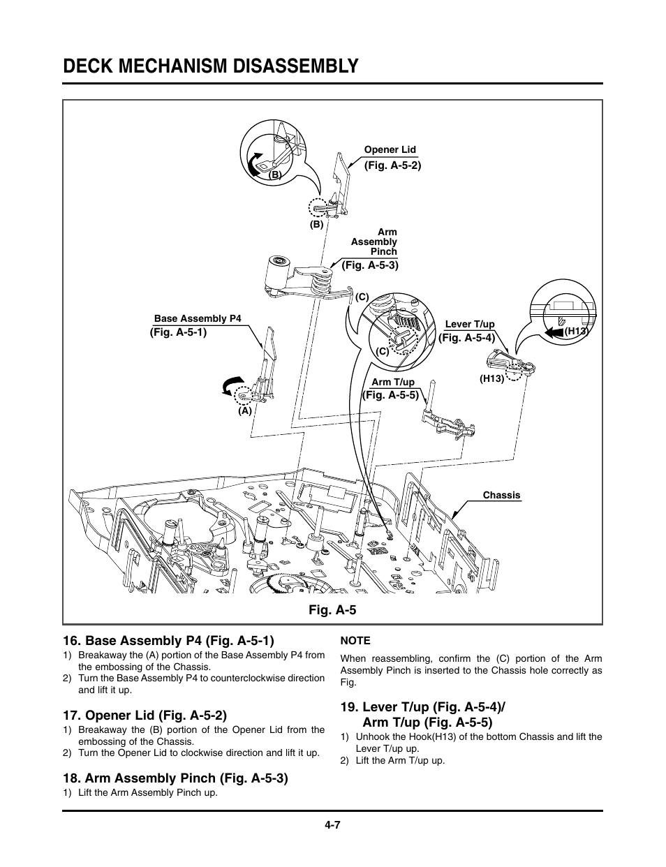 Deck mechanism disassembly | LG TL-AT130M User Manual | Page 44 / 80