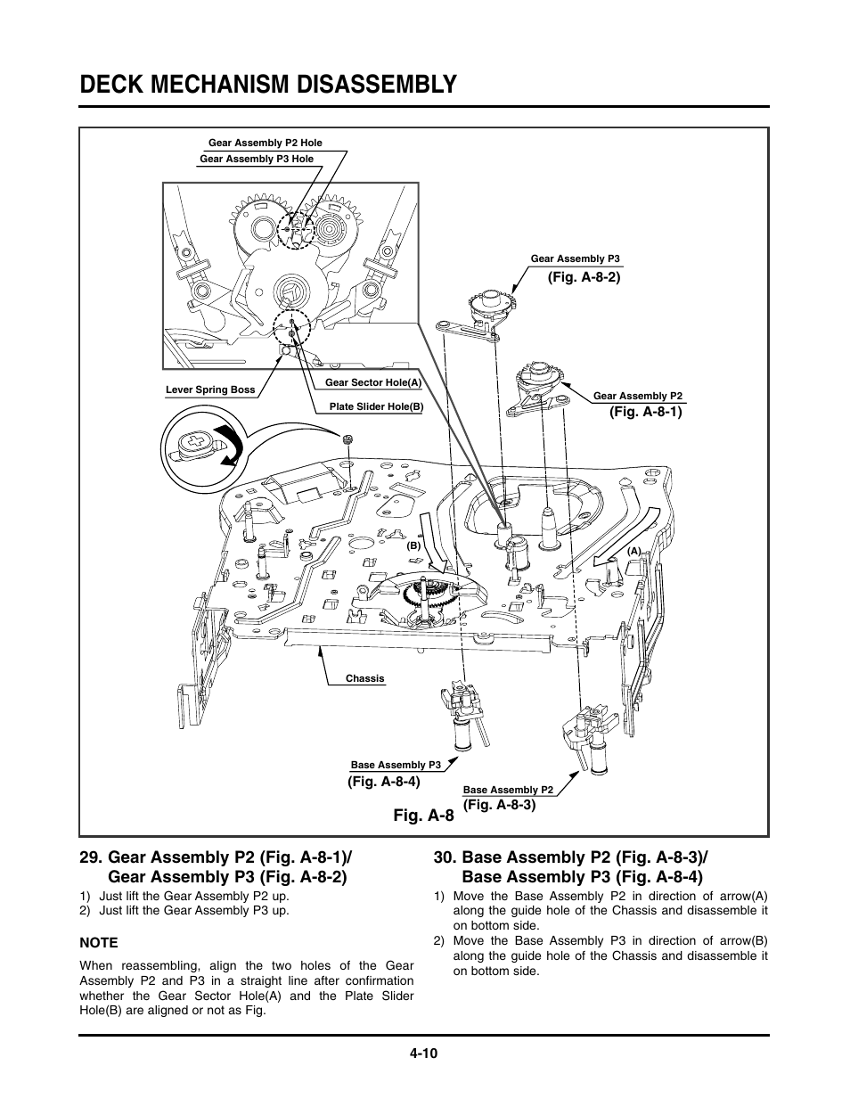 Deck mechanism disassembly | LG TL-AT130M User Manual | Page 47 / 80