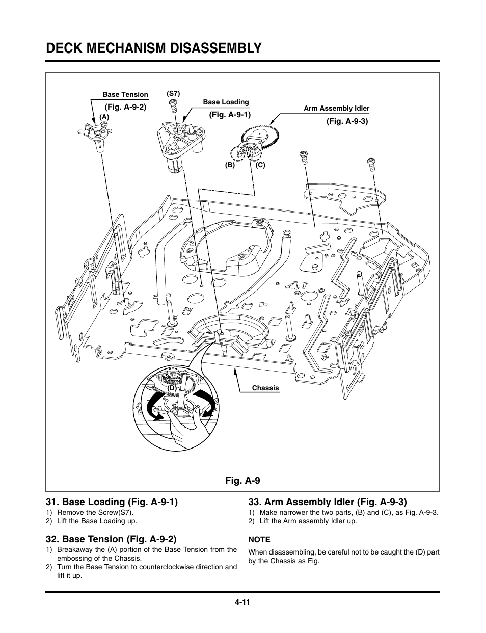 Deck mechanism disassembly | LG TL-AT130M User Manual | Page 48 / 80
