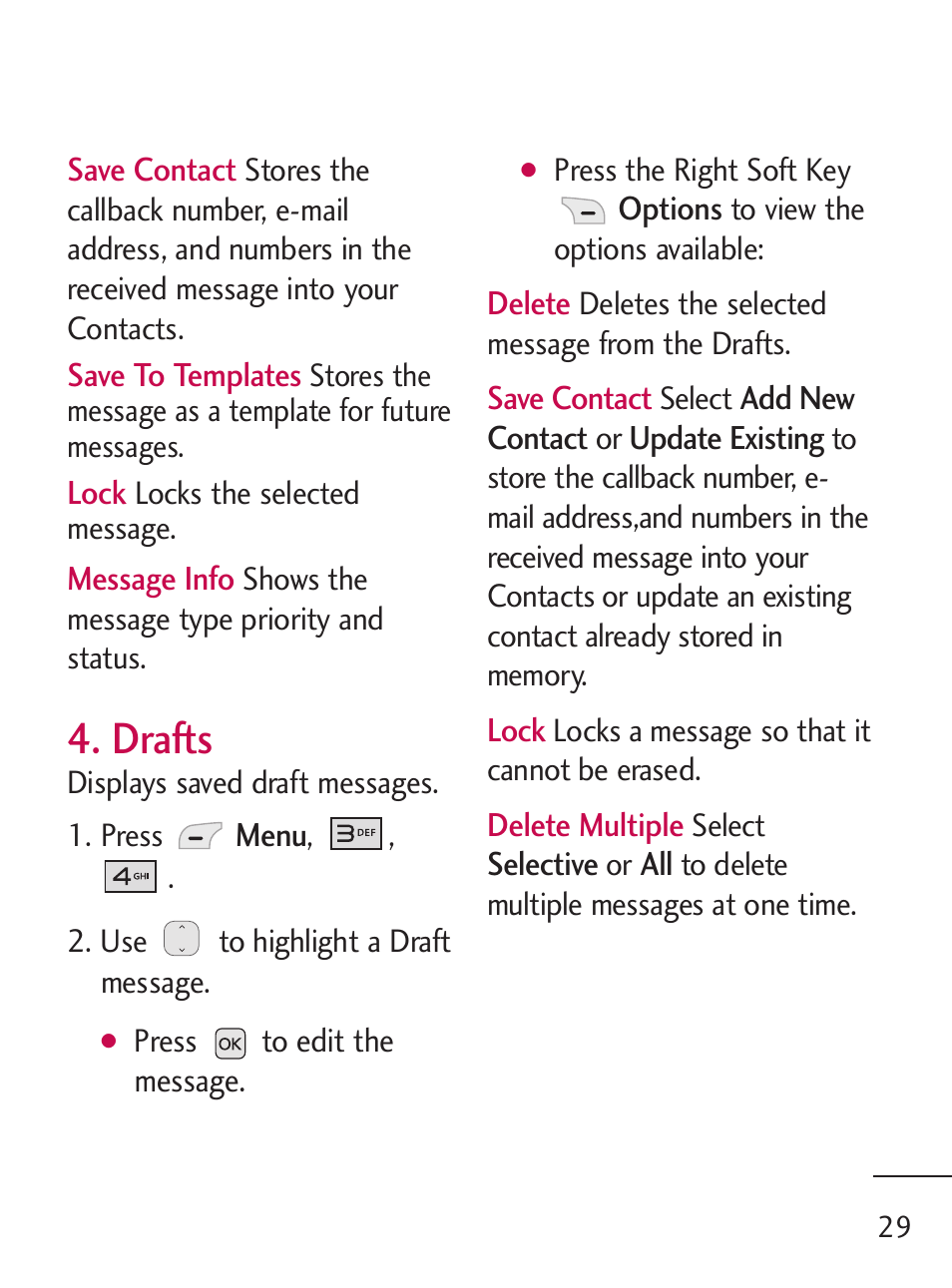 Drafts | LG 221C User Manual | Page 29 / 98