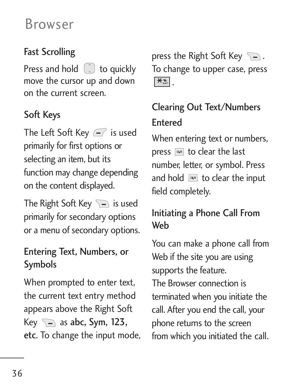 Browser | LG 221C User Manual | Page 36 / 98