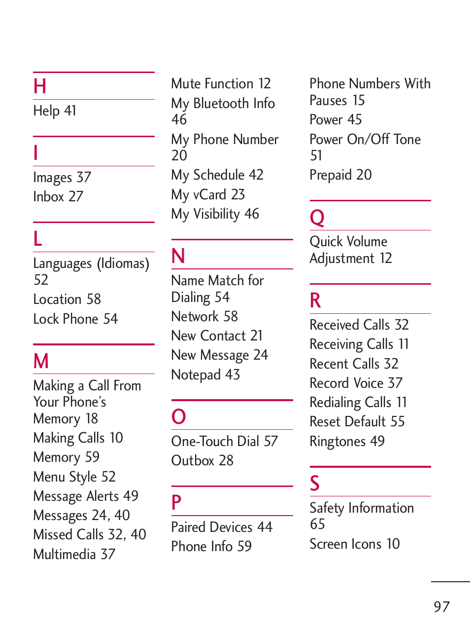 LG 221C User Manual | Page 97 / 98